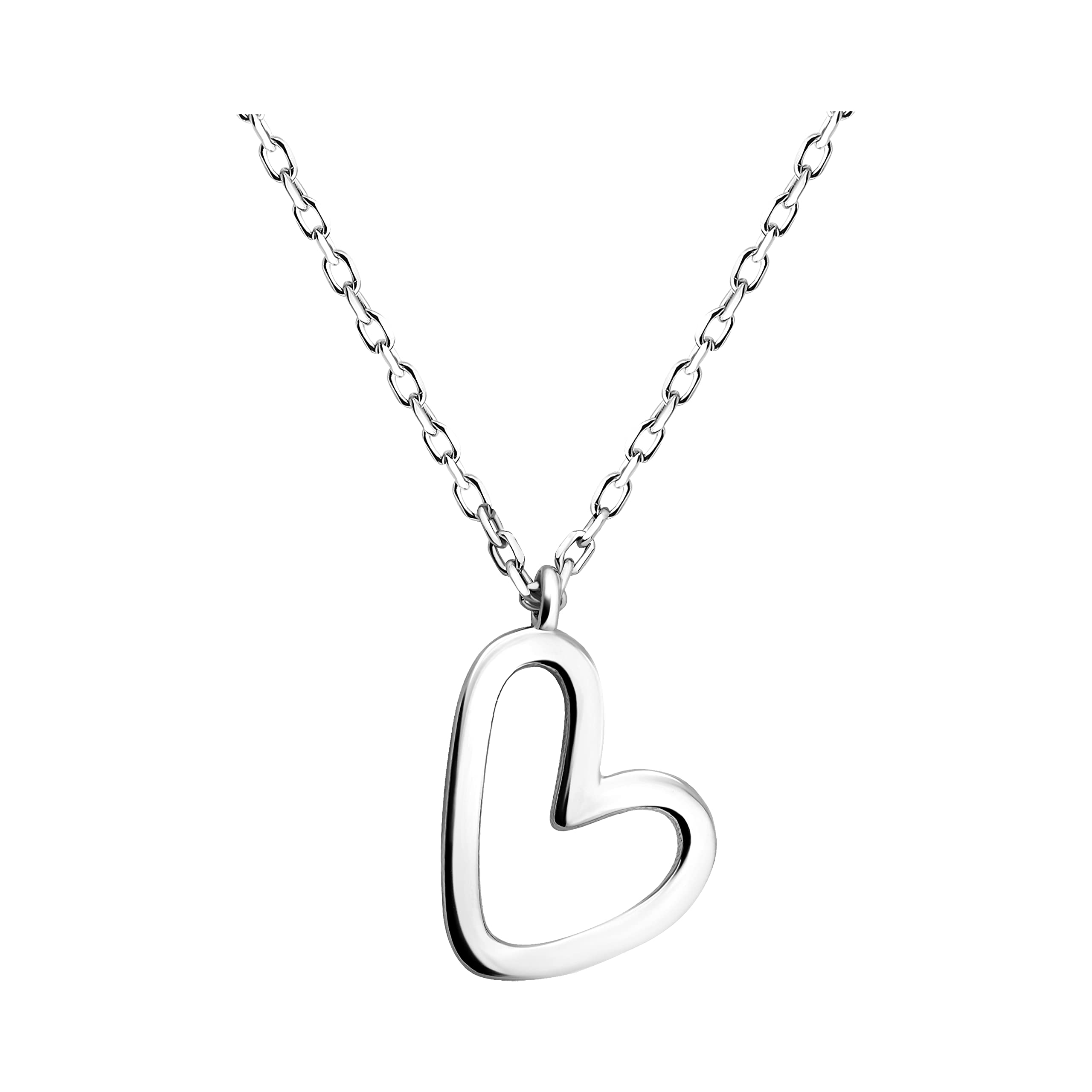 Sofia Milani - Collana da Donna in Argento 925 - con Pietra Zircone - Ciondolo a Cuore - N0480