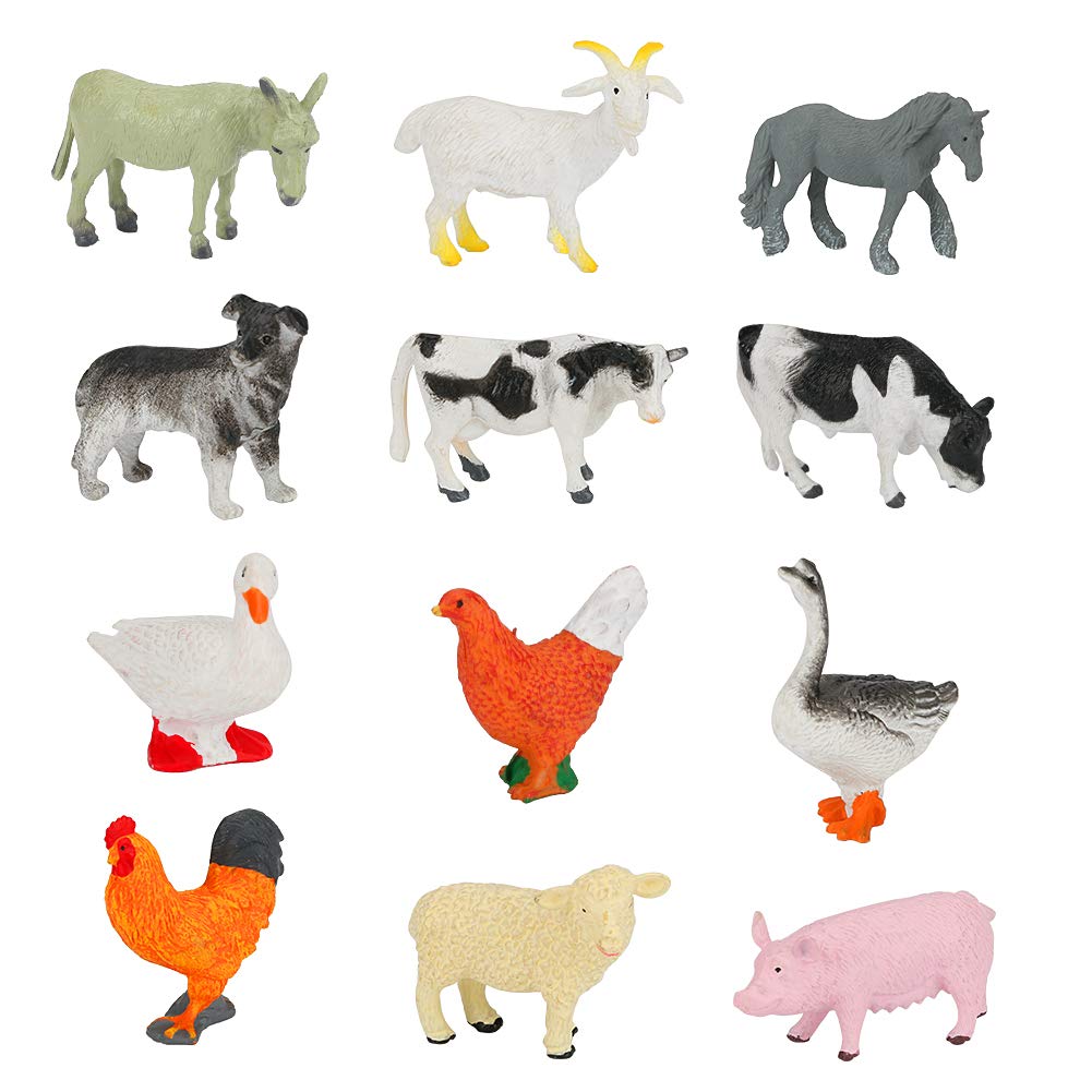 Buy WIOR Farm Animals Figures, 12Pcs Realistic Farm Animal Figurines