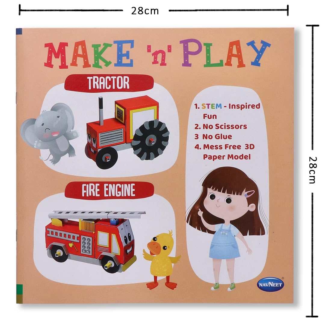 Navneet Make 'N' Play-Tractor&Fire Engine,Adult,Multicolor 1