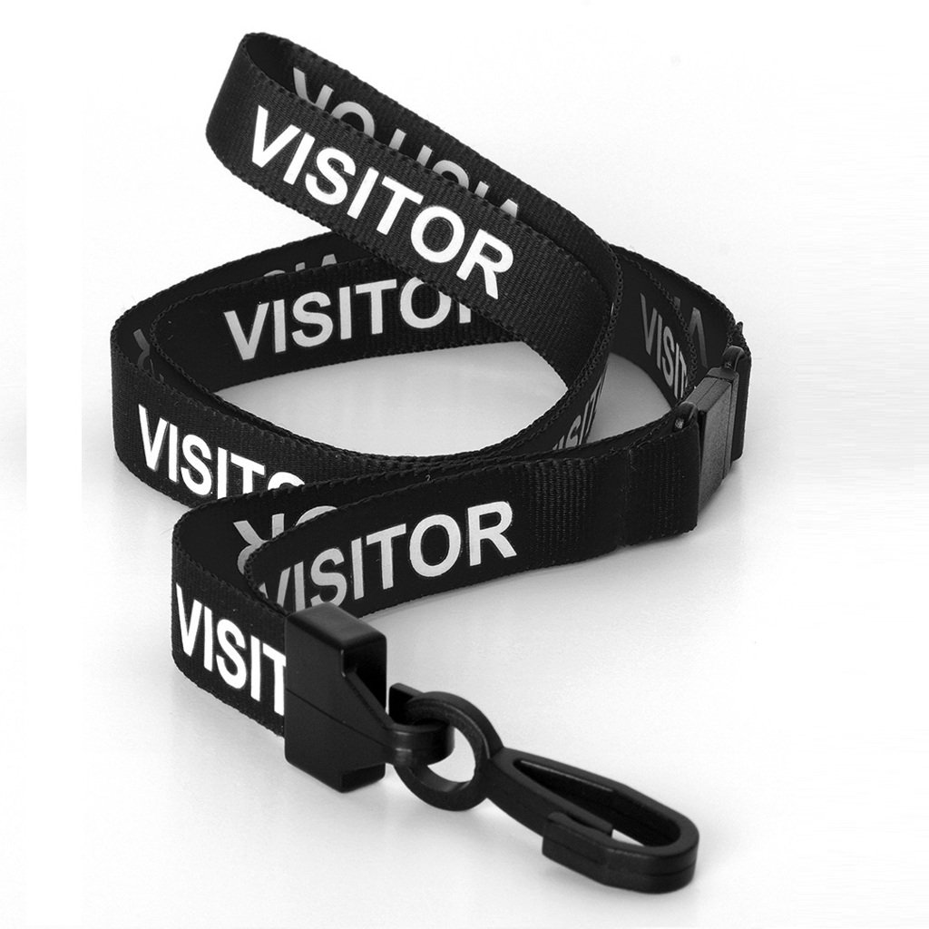 CKB LTD Visitor LANYARDS Breakaway Safety Lanyard Neck Strap Swivel Plastic Clip for ID Card Holder - Pull Quick Release Design (Pack of 20, Black) — image 1