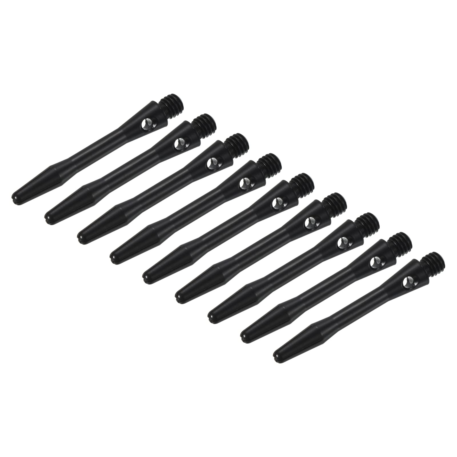 PATIKIL 35mm Aluminum Dart Shafts, Medium 2BA Thread Dart Stems Dart Accessories Throwing Fitting for Steel Tip - 9 Pack (Black)