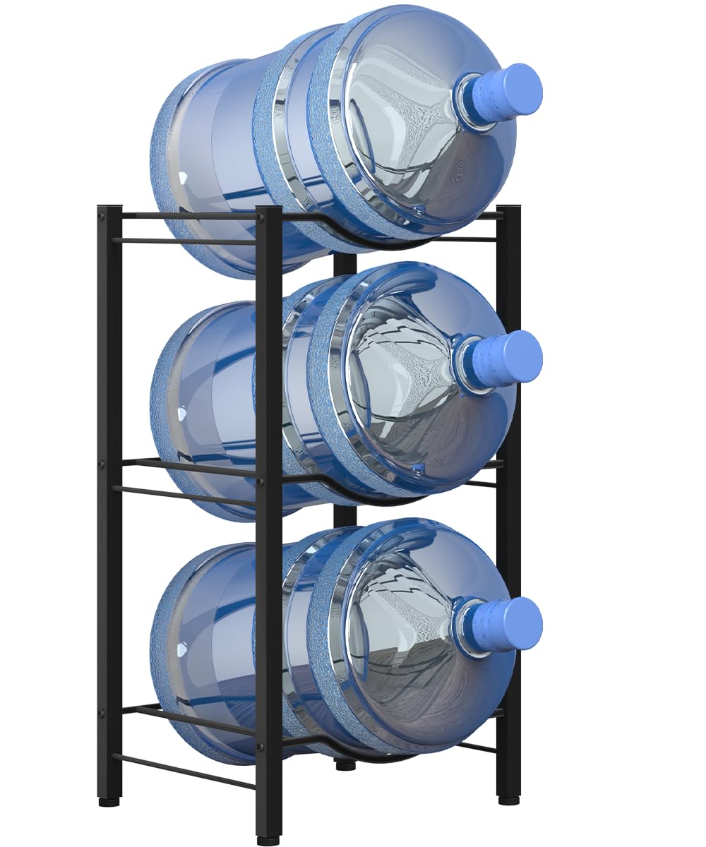 5 Gallon Water Jug Rack, 3 Tier Detachable Water Bottle Holder Storage ...