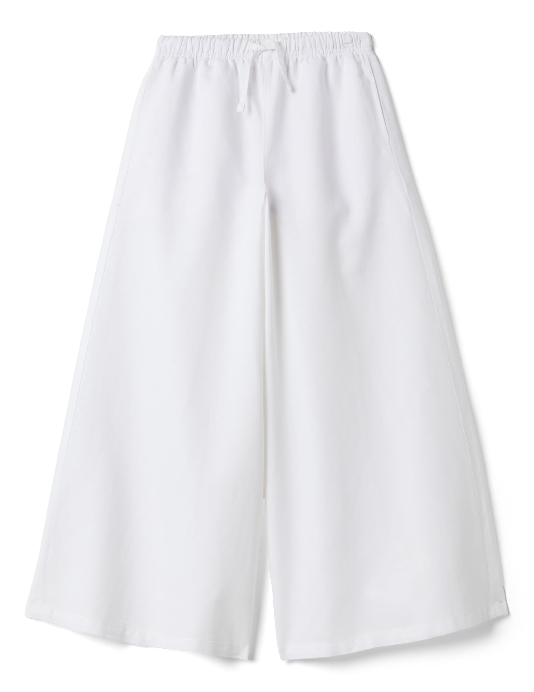 OVS Kids Pantaloni Palazzo Bianchi in Misto Lino e Cotone Wide Leg