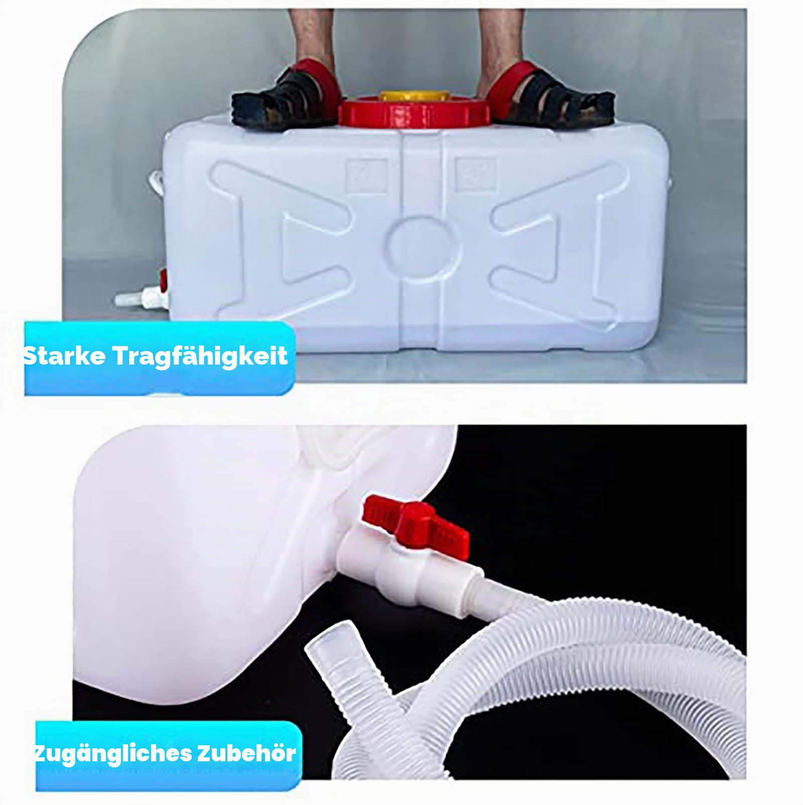Tragbarer, Tropffester Wasserbehälter Mit Wasserhahn Großer Wassertank Für Den Haushalt Kunststoff-Wasserbehälter Für Haushalt, Camping Und Outdoor-Aktivitäten
