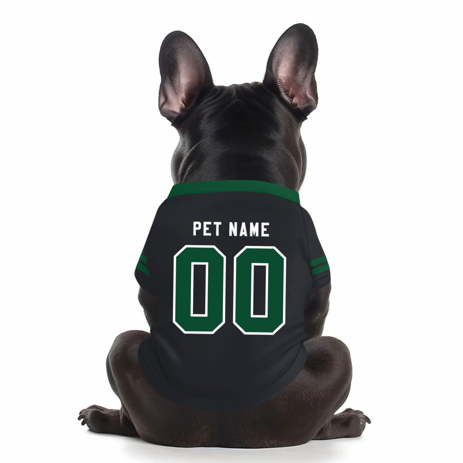Customized Dog T-Shirt with Number, Personalized Dog Football Shirt, Breathable & Quiack Dry Football Jersey Gym Shirt for Large Medium Small Dogs & Cats