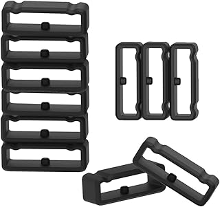 Strap Loop Fastener Rings Compatible with Suunto 9/Baro/Suunto Spartan Ultra/Spartan Sport/Spartan Sport Handgelenk Hr/Spartan Sport Band Strap Wristband Soft Flexible Silicone Keeper Security Loop for Suunto 9 Bands Black (11 of Pack, Black)