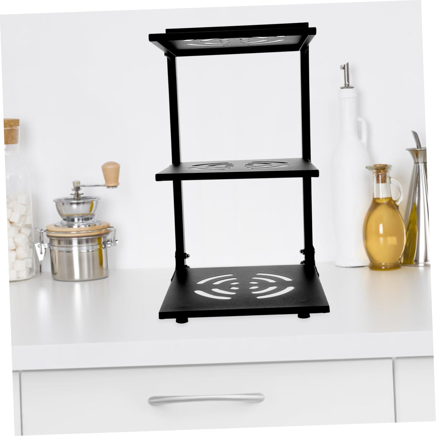 Alipis Organisateur de Casseroles et Poêles à 3 Niveaux en Acier Carbone