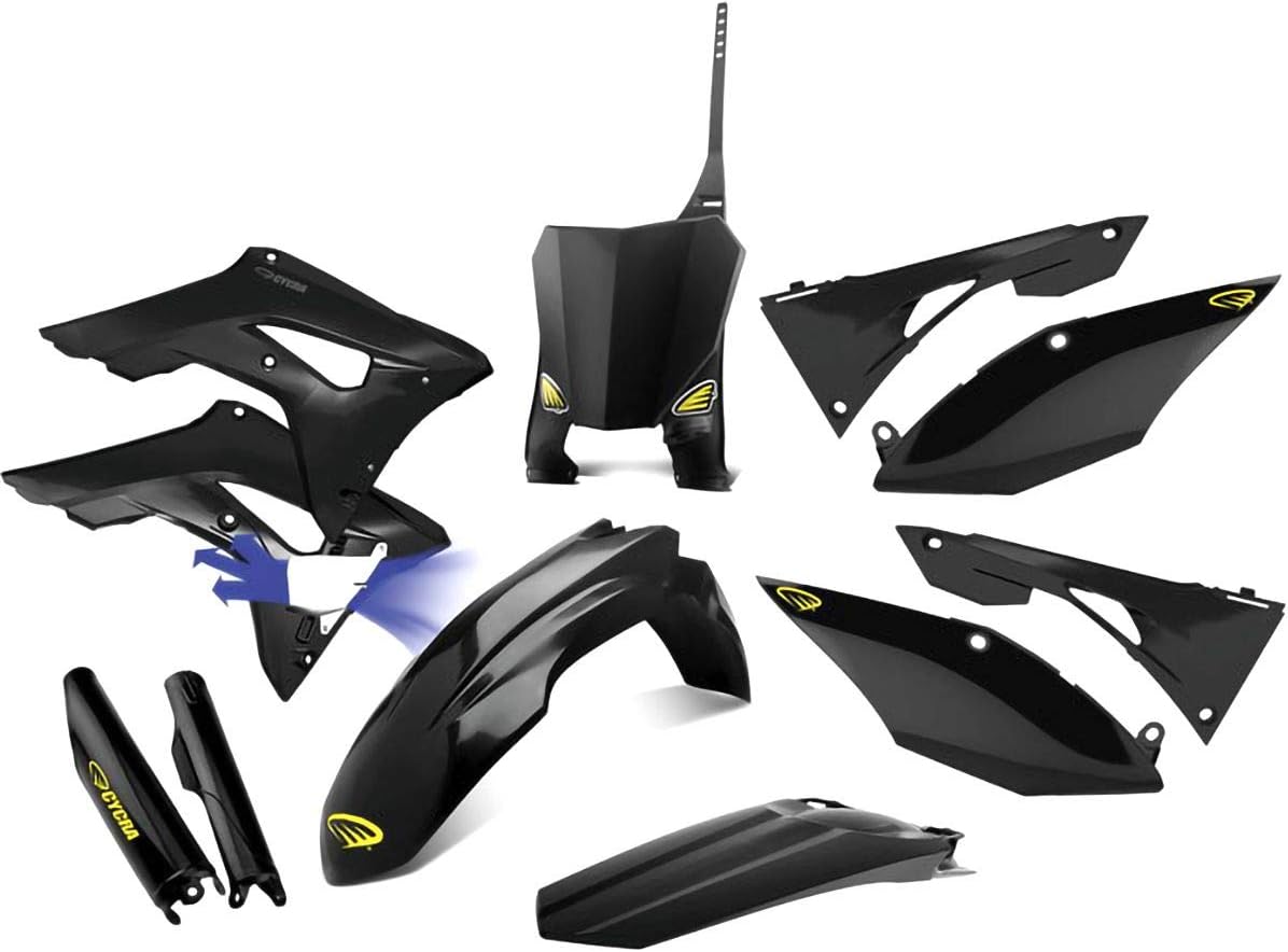 Cycra Powerflow Plastic Kit (BLACK) Compatible With 17-19 HONDA CRF450R