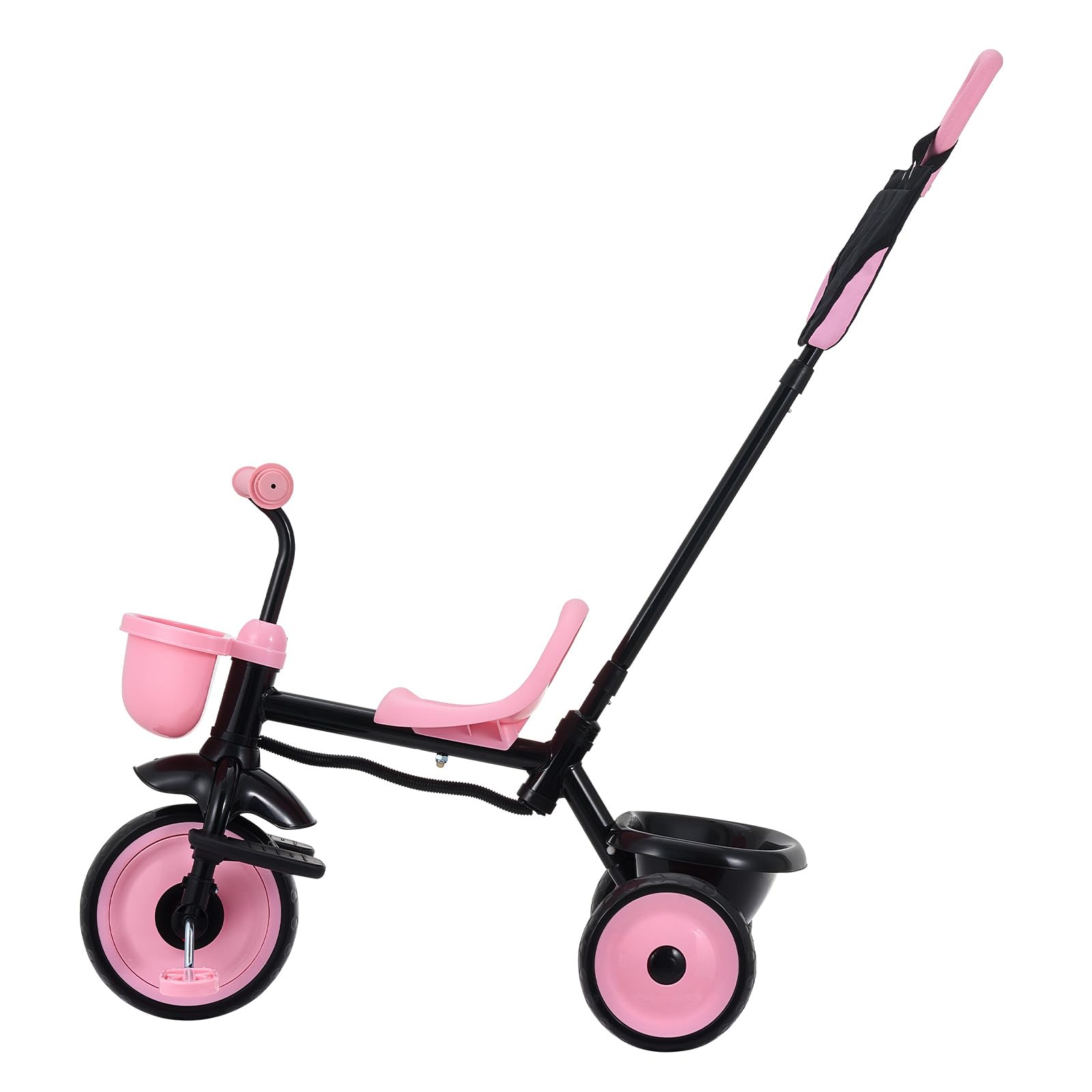 VEVOR Toddler Tricycle & Stroller for 18 Months to 5 Year Old, Kids Trike with Parent Push Handle, Adjustable Seat & Storage for Outdoor Play, Tricycle for Toddlers, Birthday Toy for Boys and Girls — view 9