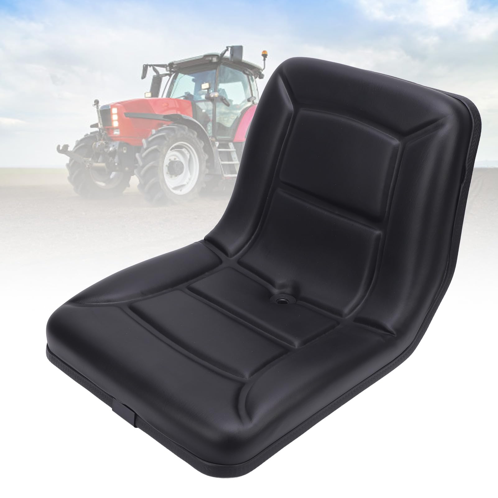Eujgoov Sedile Universale per Carrello Elevatore, Sedile per Trattore con Schienale Regolabile e Guida di Scorrimento per Carrello Elevatore, Escavatore, Caricatore a Slitta, Terna