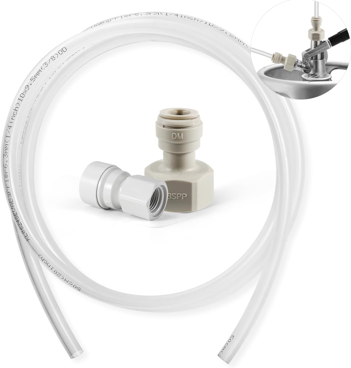 hgkeke Keg Coupler Sankey D System Keg Tap for Kegerator 5/16 Barbs G5/8 Nuts US