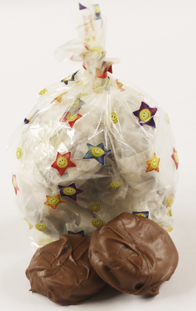 Scott's Cakes Milk Chocolate Covered Oreos in a 1 Pound Smiley Face Bag