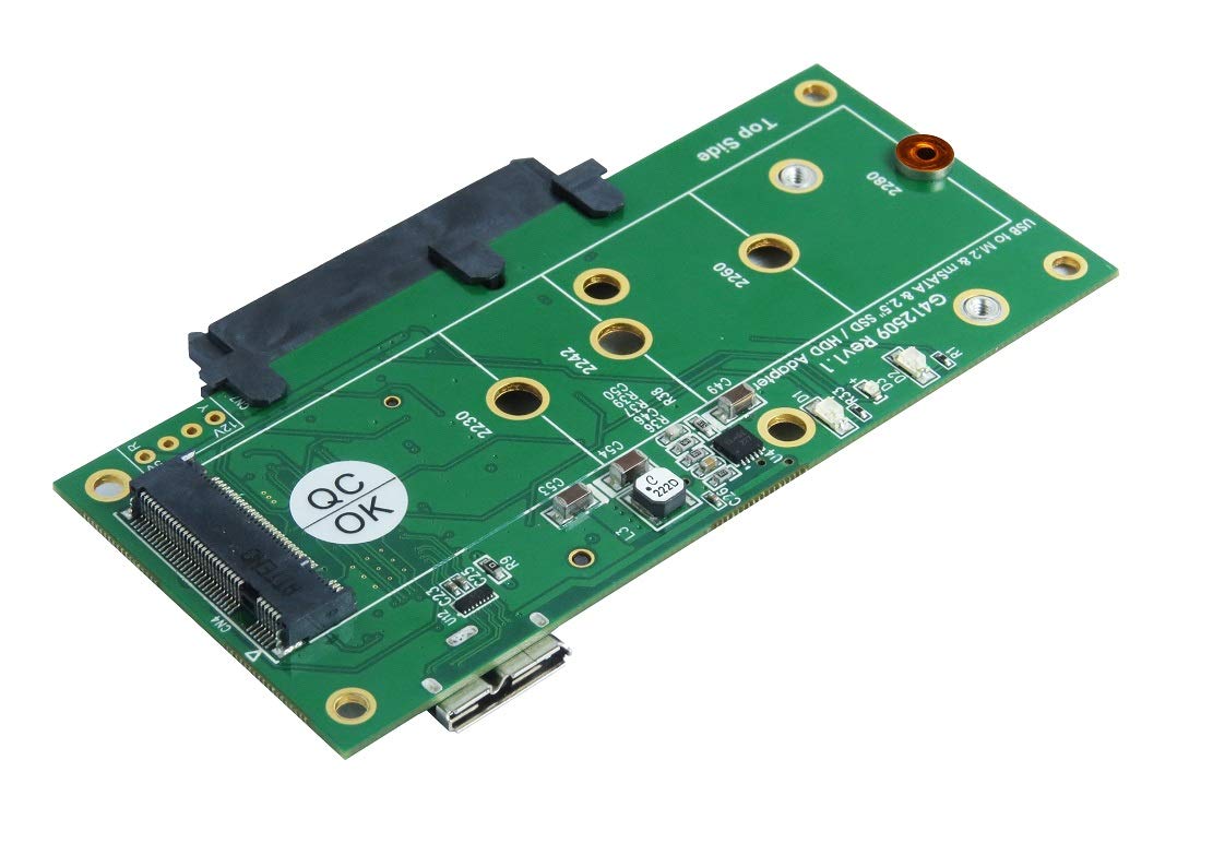 USB 3.1 Micro B to 2.5 Inch SSD/M.2/mSATA SSD Adapter