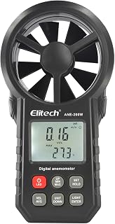 Elitech Bluetooth Anemometer Handheld, Digital Wind Speed Meter with Temperature and USB Data Export, CFM/CMM Measurement, for Drone Flights, Outdoor Activities, and HVAC, ANE-200W
