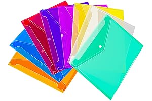A4 Plastic Envelopes with Snap Closure (Pack of 8)