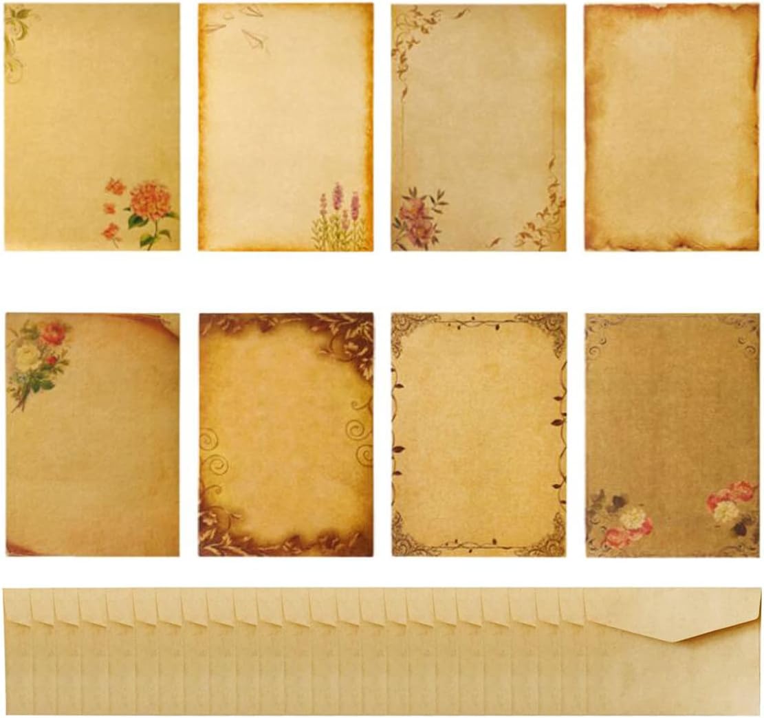 36 Buste Lettera Con Carta Decorata E Adesivi Floreali - Set Per Scrivere E Inviti - Foto 7