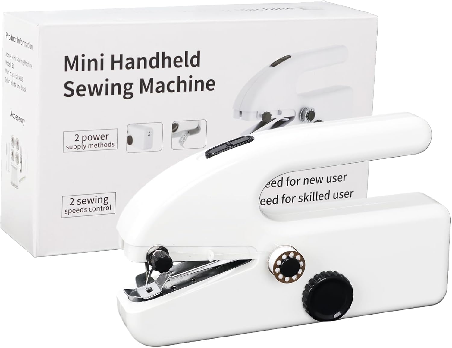 Handheld Sewing Machine for Travel, Mini Sewing Machine for Beginners with Two Speed, Suitable for Clothes Fabric and Home Repairs for Monther's Day Birthday Valentine's Day Women's Day Gifts