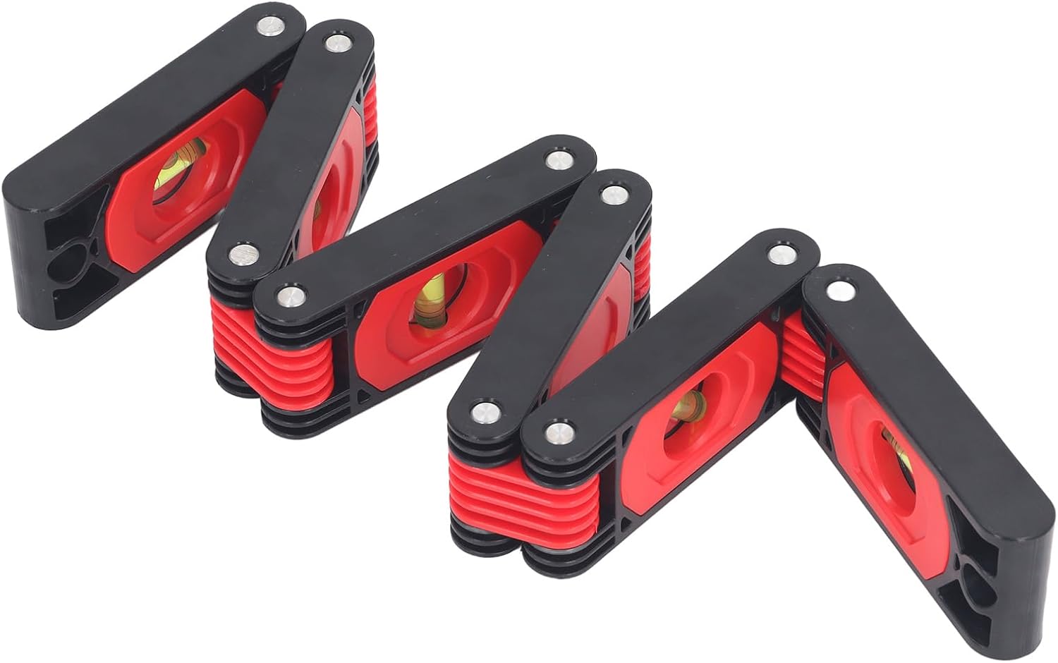 Folding Level, 6 Sections Foldable Level Measuring Woodworking Tool 72cm Multi Angle Measurement Magnetic Level for Carpenters, Woodworkers