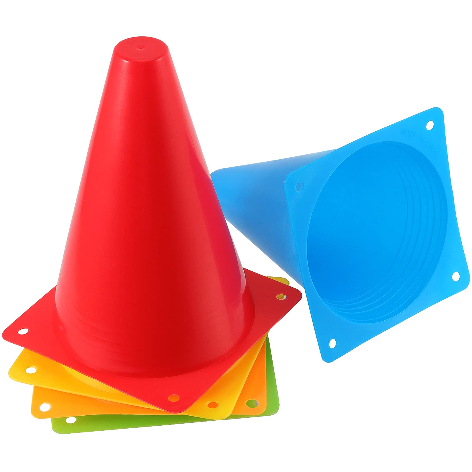 6 Sportkegel Für Fußballtraining - HEMOTON Beweglichkeitskegel