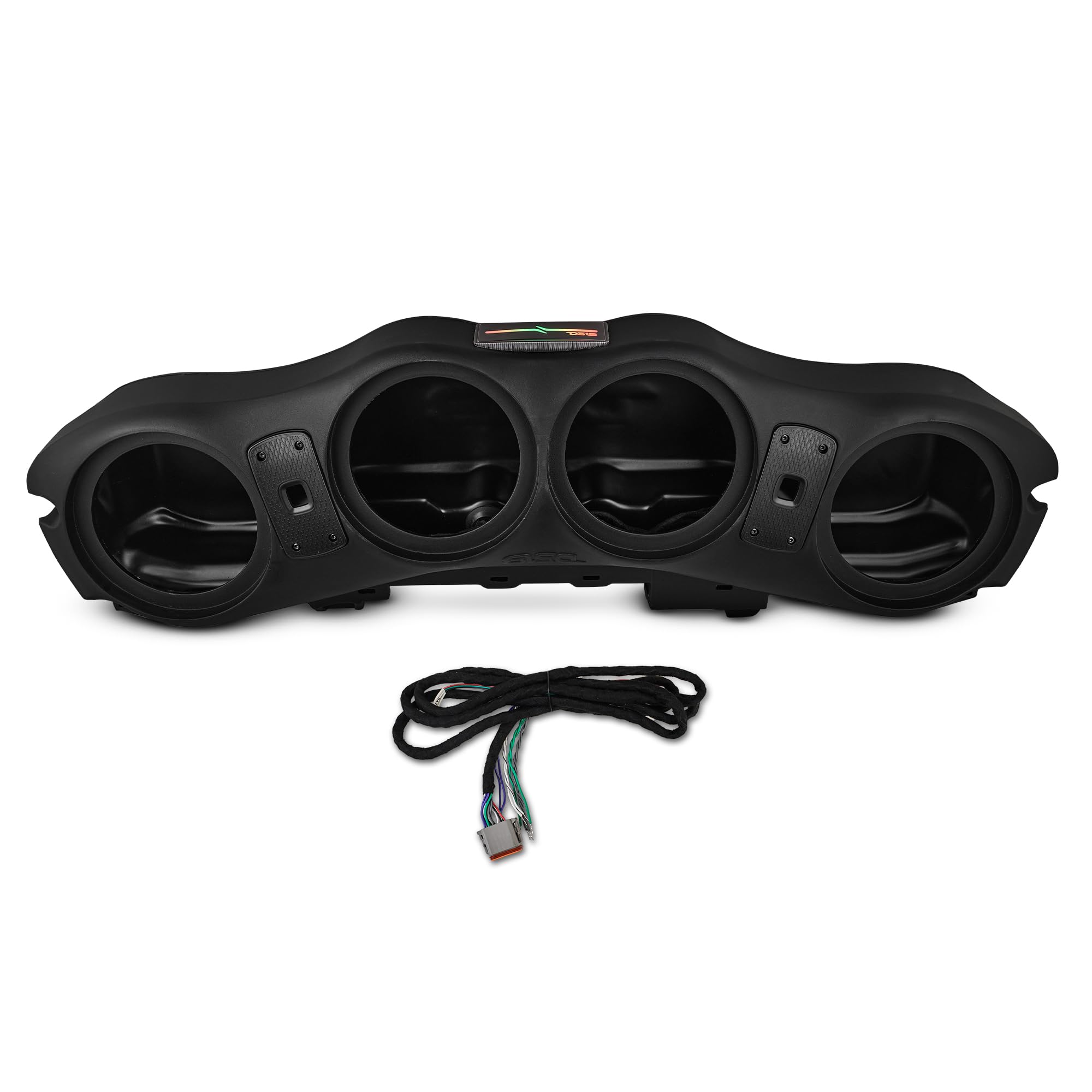 DS18 JL24-SBAR/BK Overhead Sound Bar Compatible with Jeep JL/JLU/JT 2024, Fits 4 X 8 Speakers, Plug & Play OFC Wire Harness Included, OEM Fit