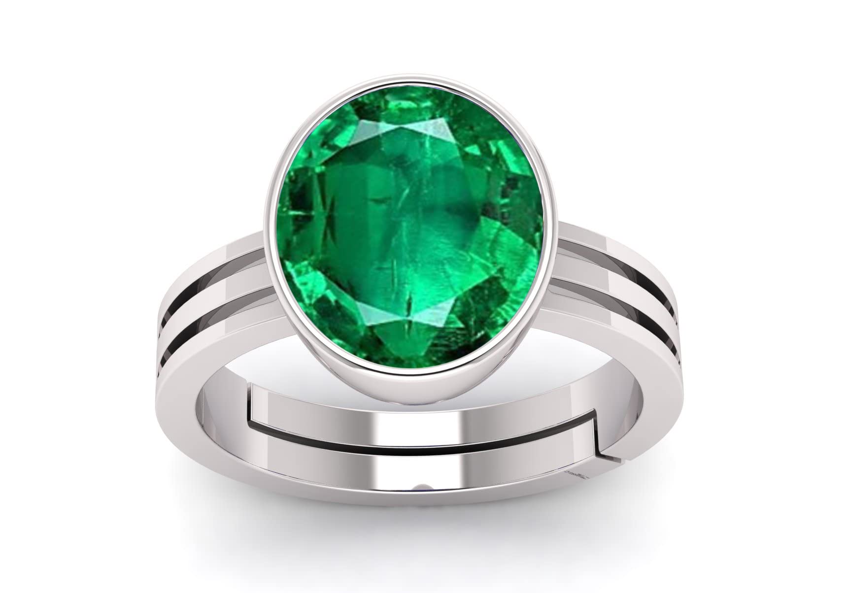 OM GAYATRI CORP 7.25 Ratti Panna Stone Original Certified Panna Stone Emerald Ring Adjustable Woman Man Ring With Lab Certificate (B0B71TQKGR) Amazon Price History, Amazon Price Tracker