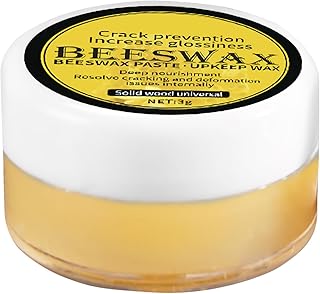 Beeswax Furniture Polish - 3x3x1.6cm Natural Wood Cleaner, Beeswax Cabinet Polish | Multi surfece Protector for Antiques Furniture Restoration, Wooden Tables Chairs Dressers Shelves Care Supplies