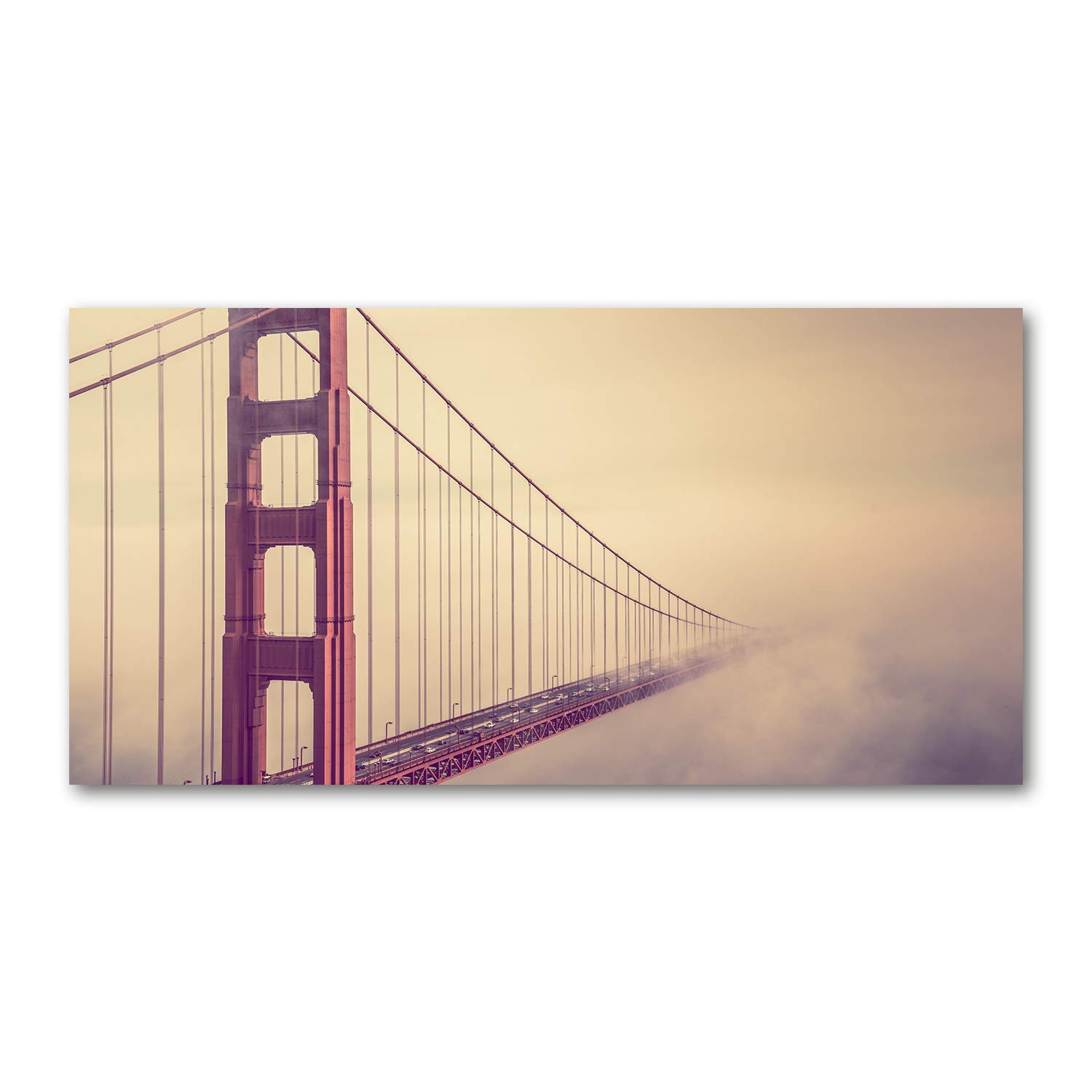 Mural art acrylic glass San Francisco 100x50cm finition premium