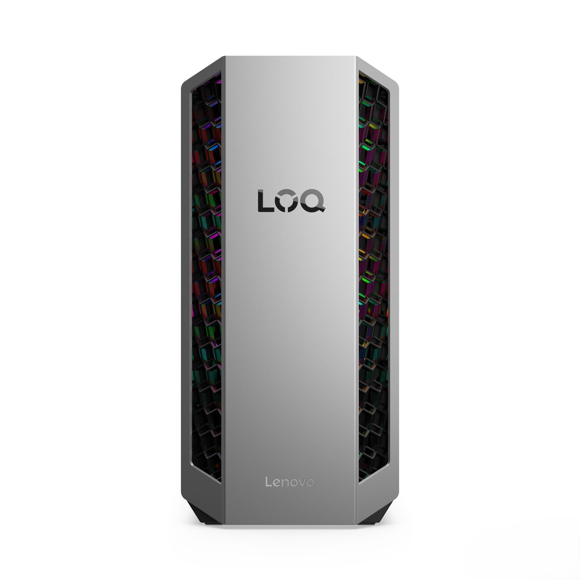 Lenovo LOQ Tower Gaming Desktop-PC | AMD Ryzen 7 8745HX | 16RAM | 1TB | NVIDIA GeForce RTX 5060 | Windows 11 | 26L | Luna Grau-Eclipse Black | 3 Monate GamePass | 3 Monate Premium Care