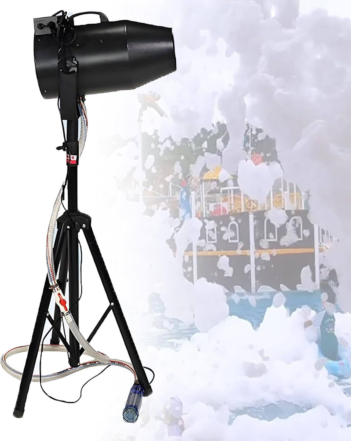 Party Foam Cannon, Stage Jet Foam Making Machine, Large Stage Foam Machine, Turbo Fan, Water Pump, High Power Stage Effect, For Backyard, Pool, Outdoor Events, Birthdays, Celebrations Party Black