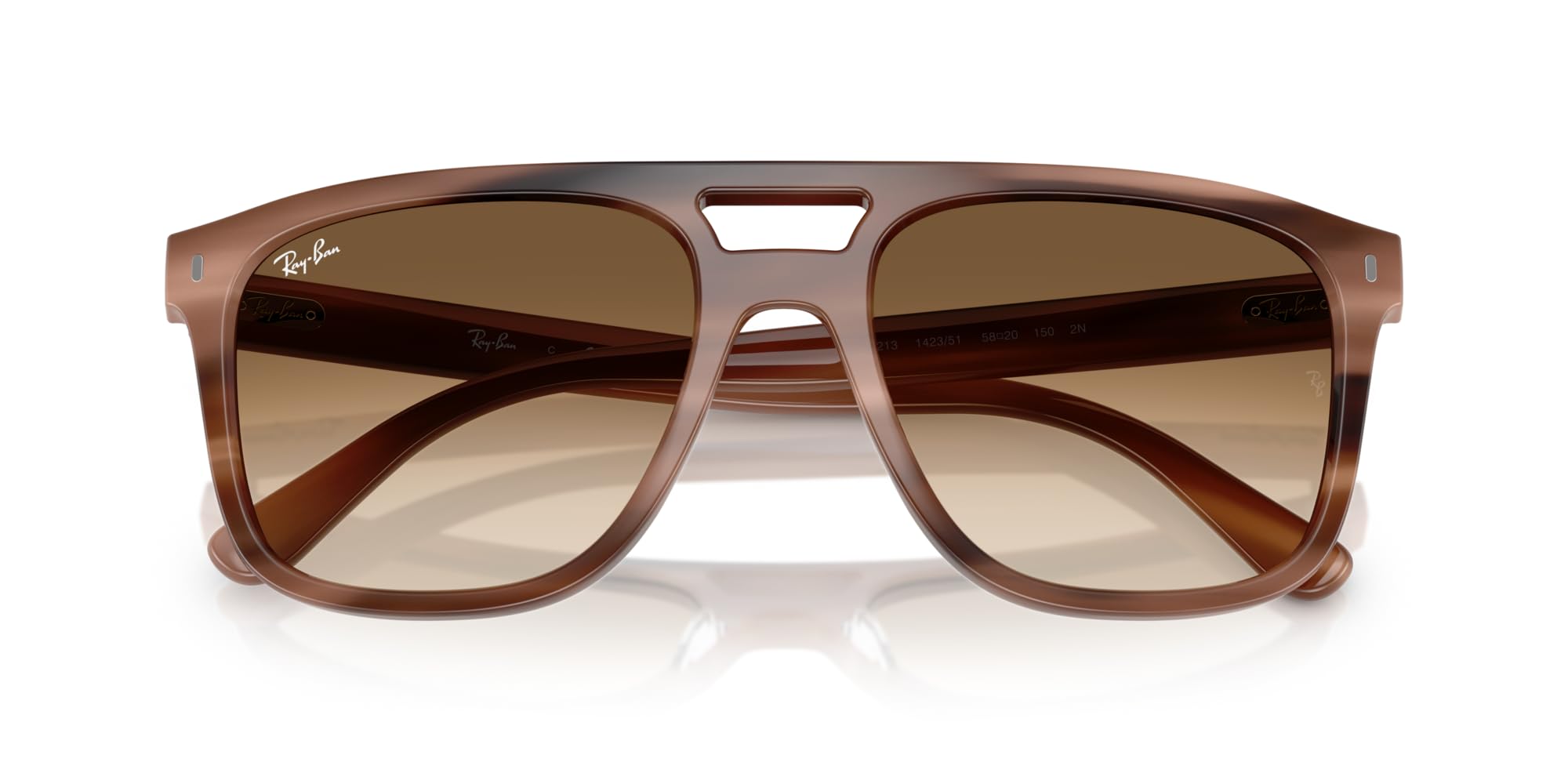 Ray-Ban Unisex Rb2213 Sonnenbrille, Havana Brown/Clear Gradient Brown
