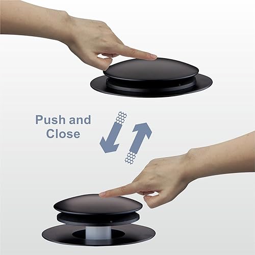 Miniatura 7 de Tapón de drenaje de bañera color negro mate, tapón universal para desagüe de tina, kit de conversión, reemplaza la elevación y giro, los desagües de