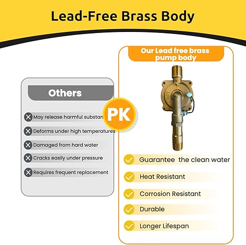 Miniatura 4 de Kit de bomba de recirculación de agua caliente instantánea inteligente digital con temporizador de termostato integrado, pantalla digital debajo del