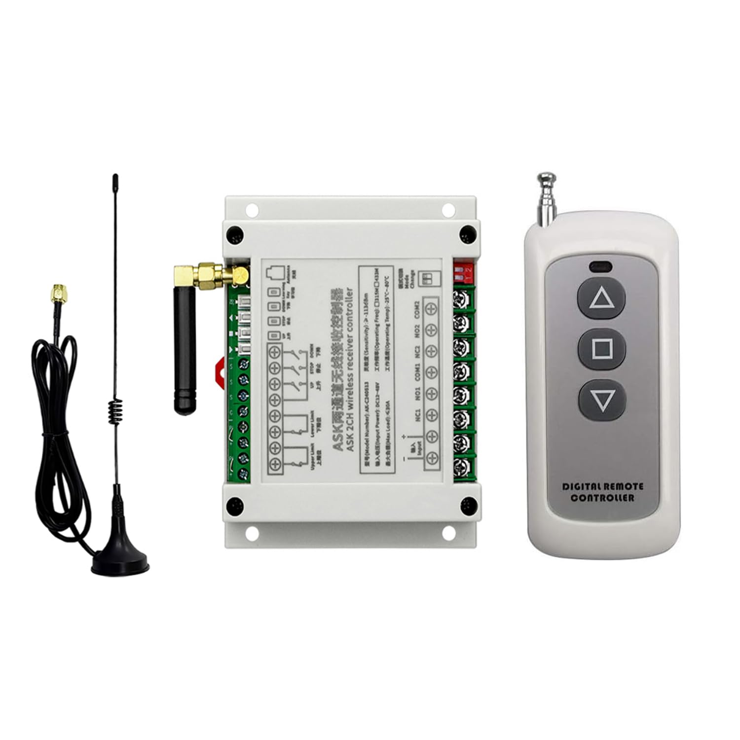 DC 12V 24V 30A linearantriebe Funkschalter mit 1 stück Fernbedienung Motor Fernschalter Hochleistungsschalter Vorwärts- und rückwärtsstopp-Controller Aufwärts und Abwärtsstopp manuelle Funktion