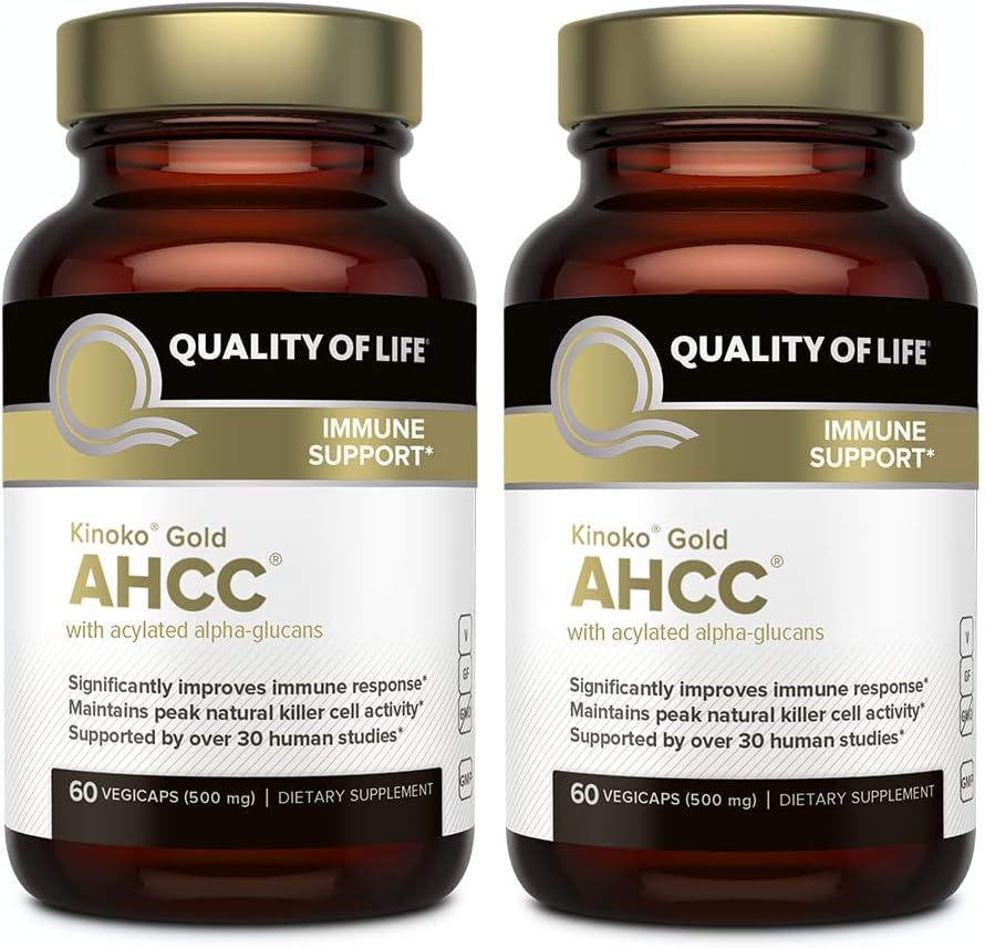 Quality of Life Premium Kinoko Gold AHCC Supplement - Pack of 2