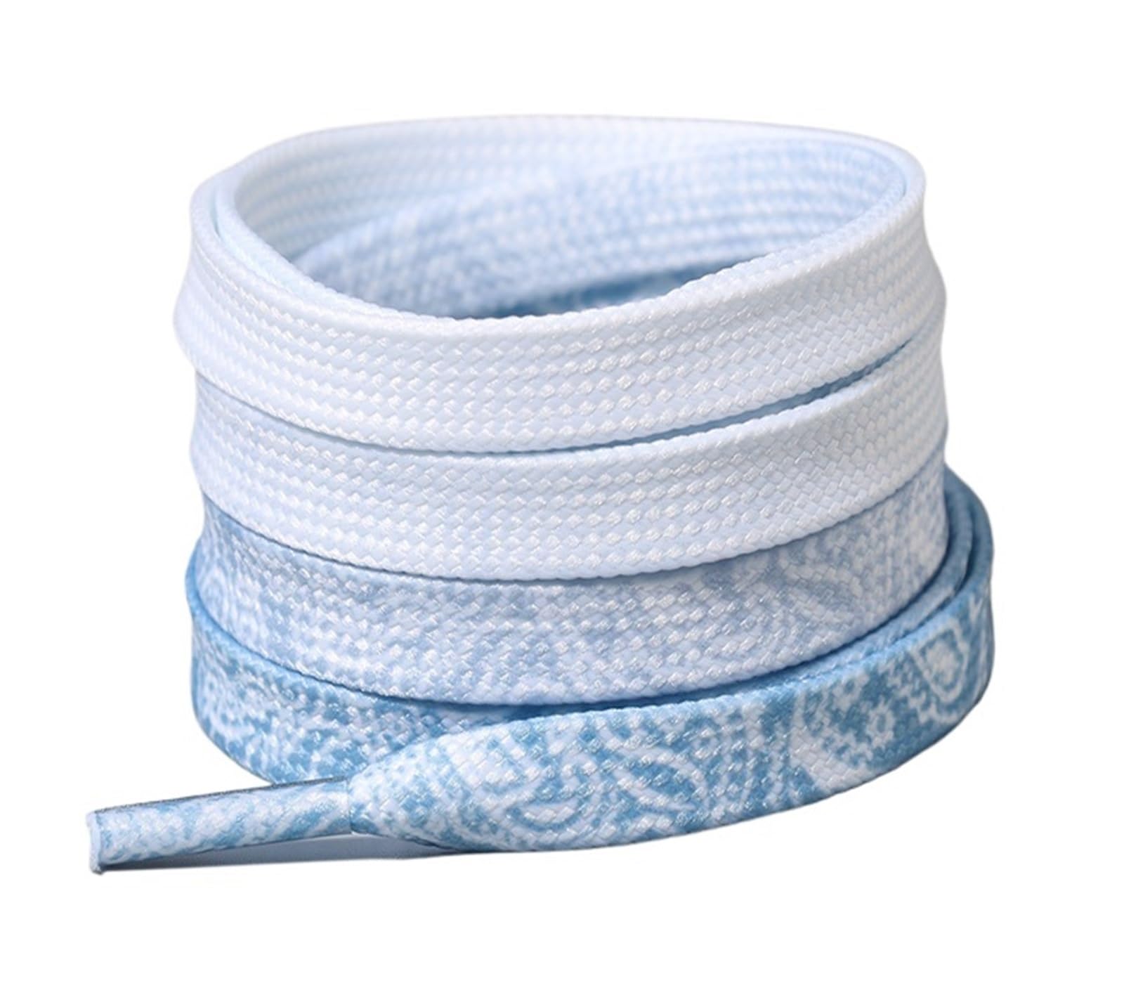 GPDNBIEU Shoelaces, Cadarços Degradê De Borracha Para Sapatos, Tênis, Homens, Mulheres, Esportivos, Acessórios Planos(Gradient Light Blue,140cm)