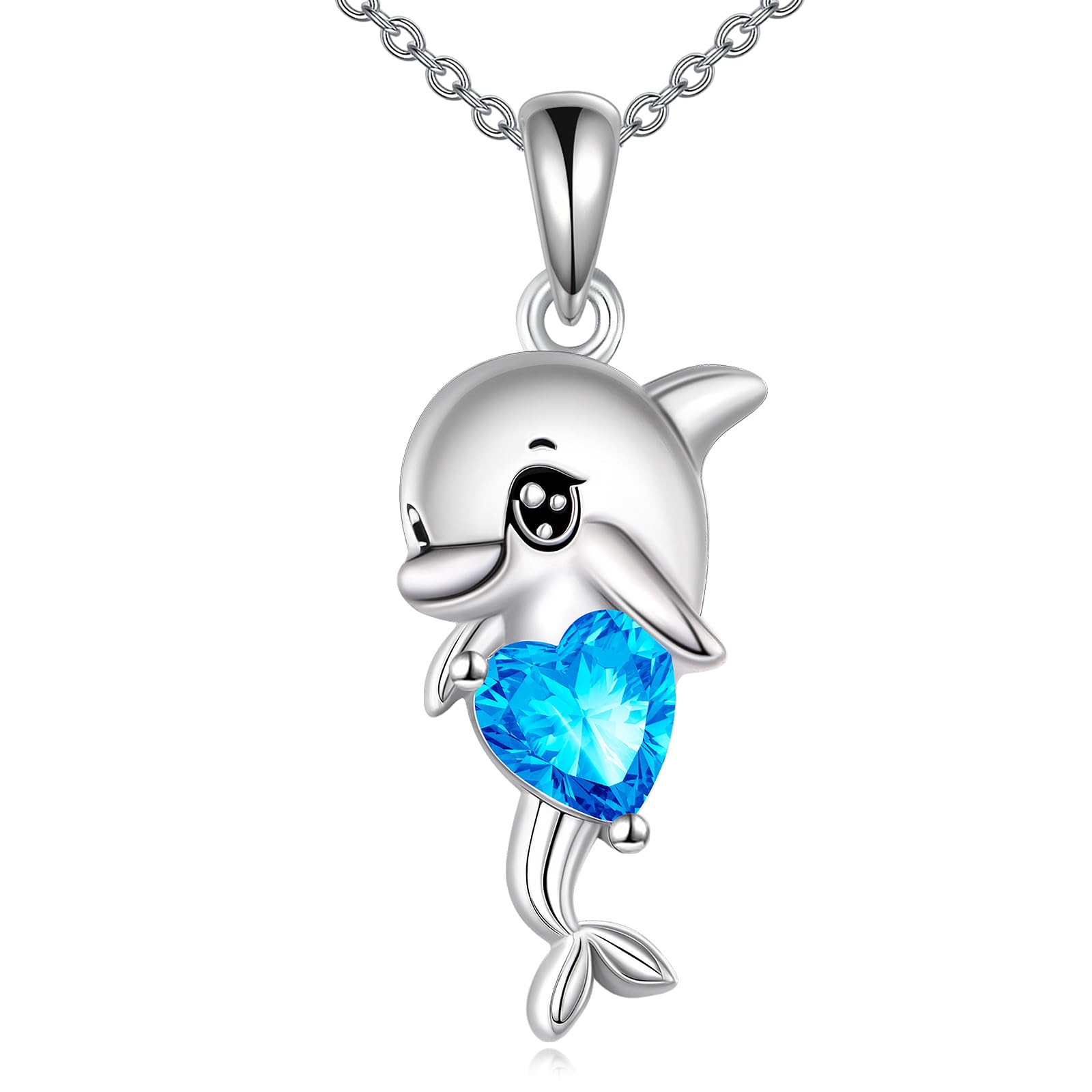 Tier Kette Halskette 925 Sterling Silber Süßer Delfin/Katze/Einhorn/Pinguin/Fledermaus/Bär/Biene/Hund/Kaninchen Anhänger Schmuck Geschenk für Damen Herren