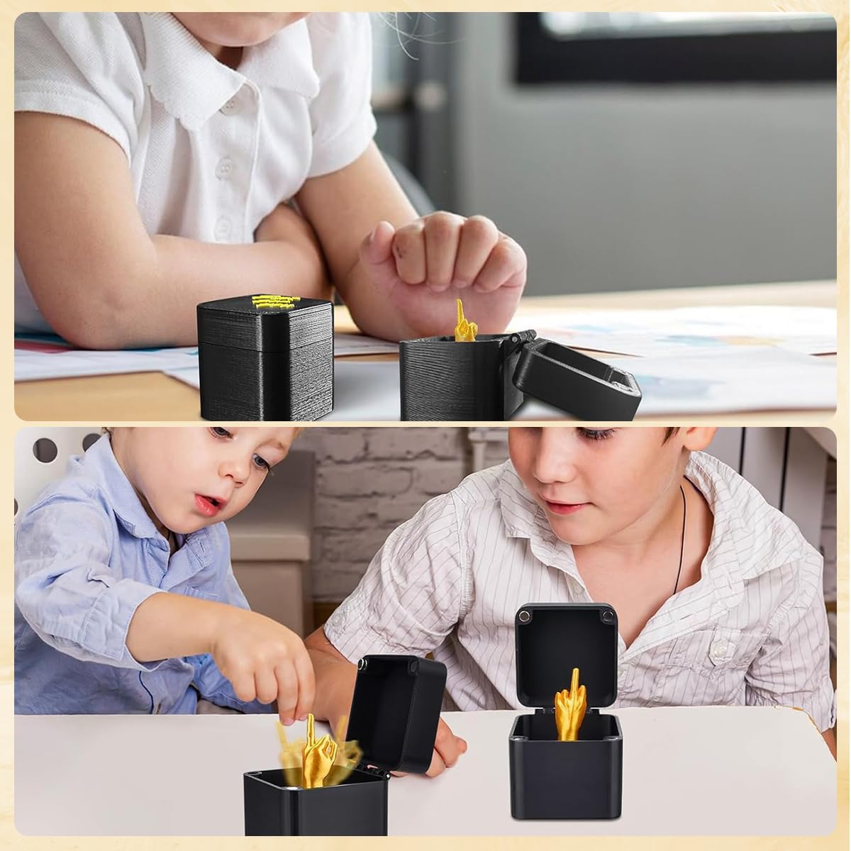 Middle Finger in A Box,Middle Finger Surprise Gift Box Funny Novelty Prank Pop Up Gifts for April Fool's Day Decoration and Gift for Adult (Black) - Image 4