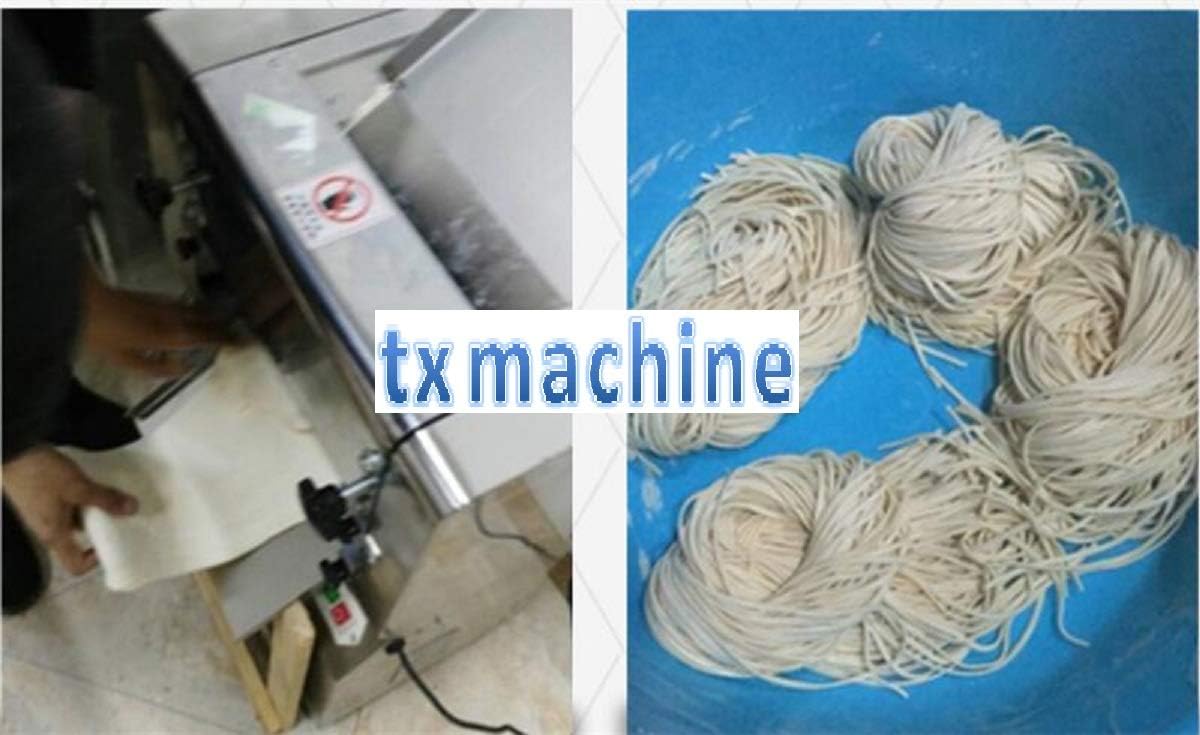 TX® automatic Pasta Maker Machine,Noodle Makers Stainless Steel Noodles Cutter with Clamp for Spaghetti Lasagna Tagliatelle,Fresh Homemade Pasta 1.5mm-10mm blade (1.1KW 19cm roll length, 110V/60HZ)