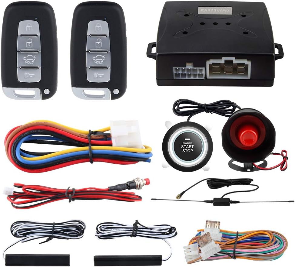 EASYGUARD EC003NK Car Alarm System keyless Entry pke