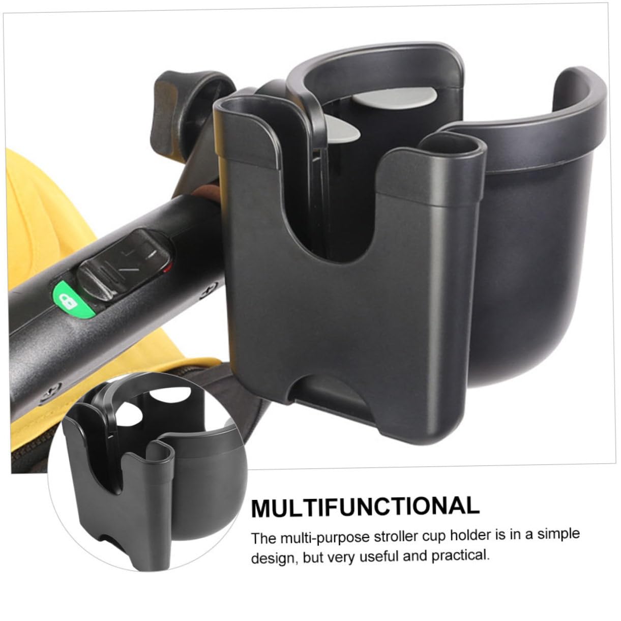 TOYANDONA 1pezzi Supporto Per Bicchieri e Bottiglie Per Passeggini Portabicchieri e Box Per Telefono Accessorio Pratico e Resistente Per Mamme Viaggio