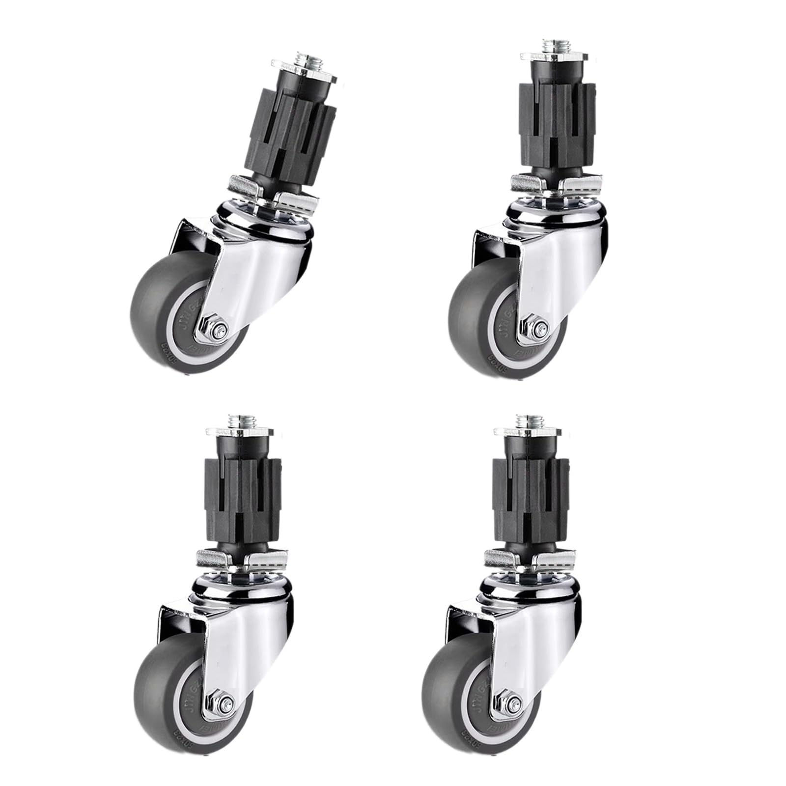 Roulette de remplacement tube carré pour meuble pivotant lot de 4