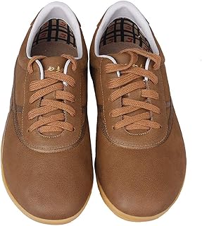 Meng Zapatos de Boxeo de Cuero de PU Taekwondo Unisex Kung Fu Zapatos Taichi Gimnasio Transpirable Zapatillas de Artes Marciales (Color : Brown, Size : 39)