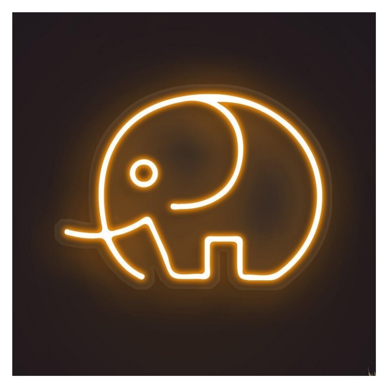 RONGCH Hanging Art Neon Signs Elephant Animal Neon Sign, Suitable for Bedroom Decor with Brightness Adjustable 30cm(A)