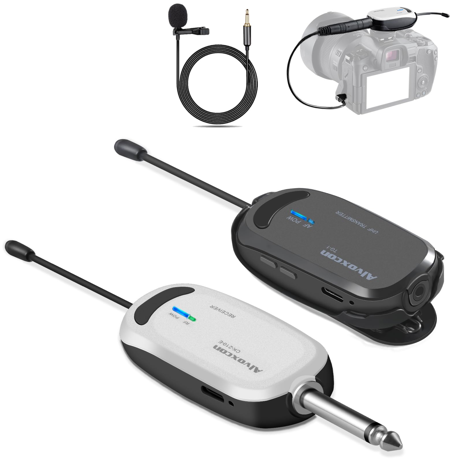 Amazon.co.jp: ワイヤレスピンマイク UHF Alvoxcon ヘッドセット