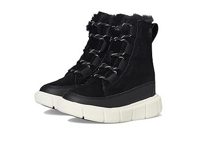 SOREL Kids Childrens Sorel Explorer III Lace WP (Toddler/Little Kid) Kids Shoes Black/Sea Salt : 8 Toddler M, Suede