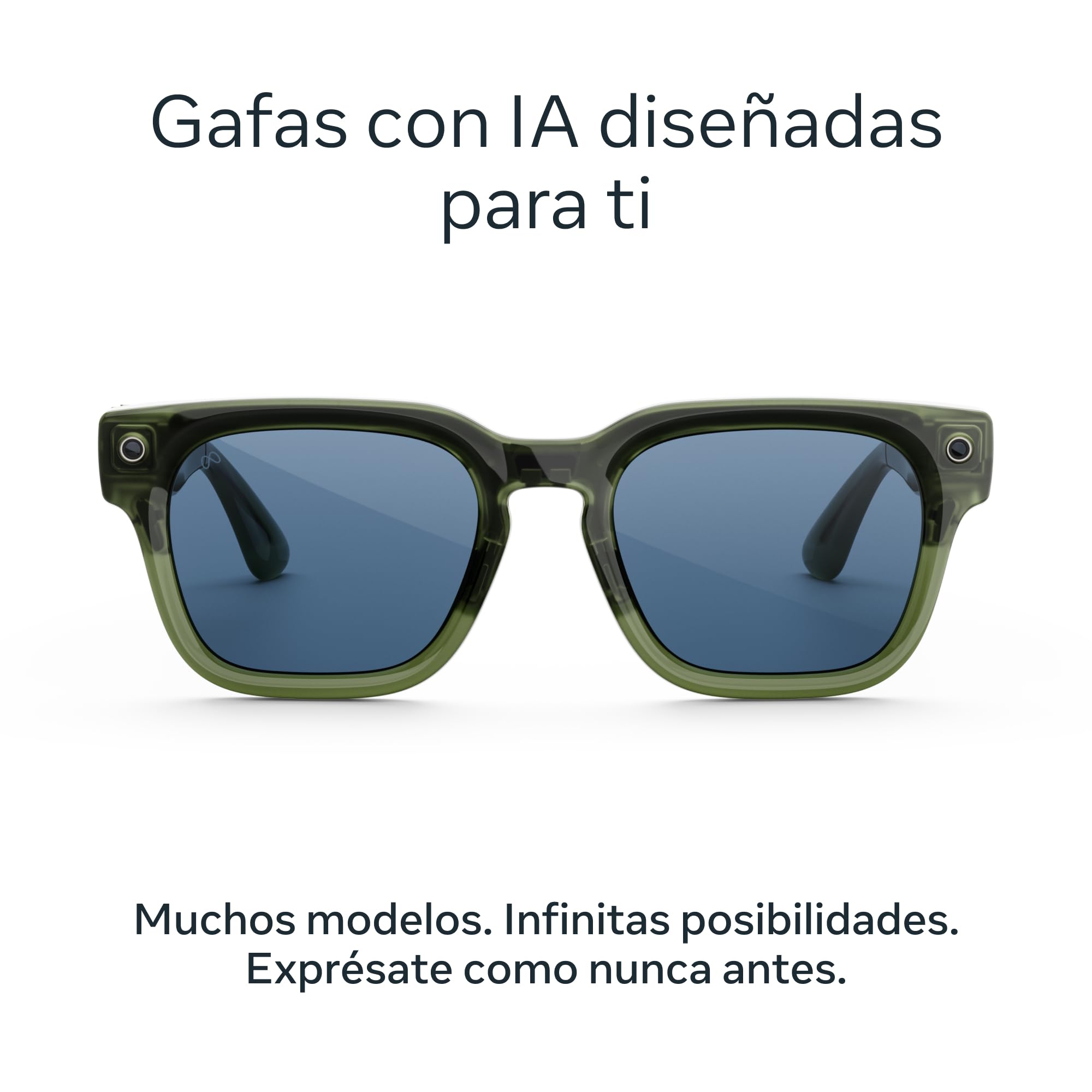 Meta Fury, Racing Green | Gafas con IA para mujeres y hombres AI, cámara de 12 MP, traducción en tiempo real — Resolución 3K HD — Más de 8 horas de batería — Lentes Light Blue Atlantic