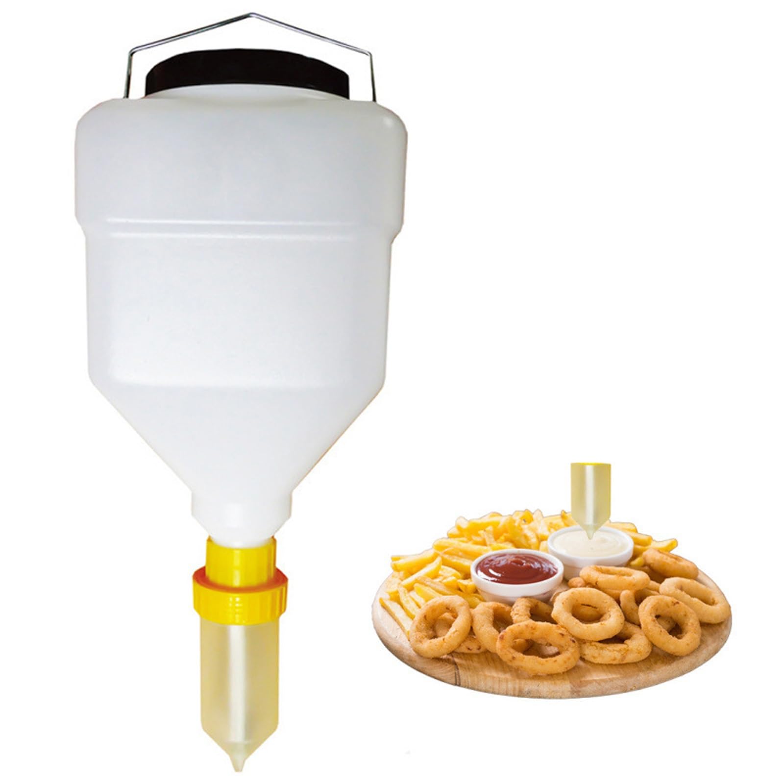 Dispenser for salsa ricaricabile da appendere, bottiglia for condimenti, salsa da spremere, bottiglie di ketchup da spremere, dispenser for salsa a prova di perdite for cucina, ristorante, barbecue(3.