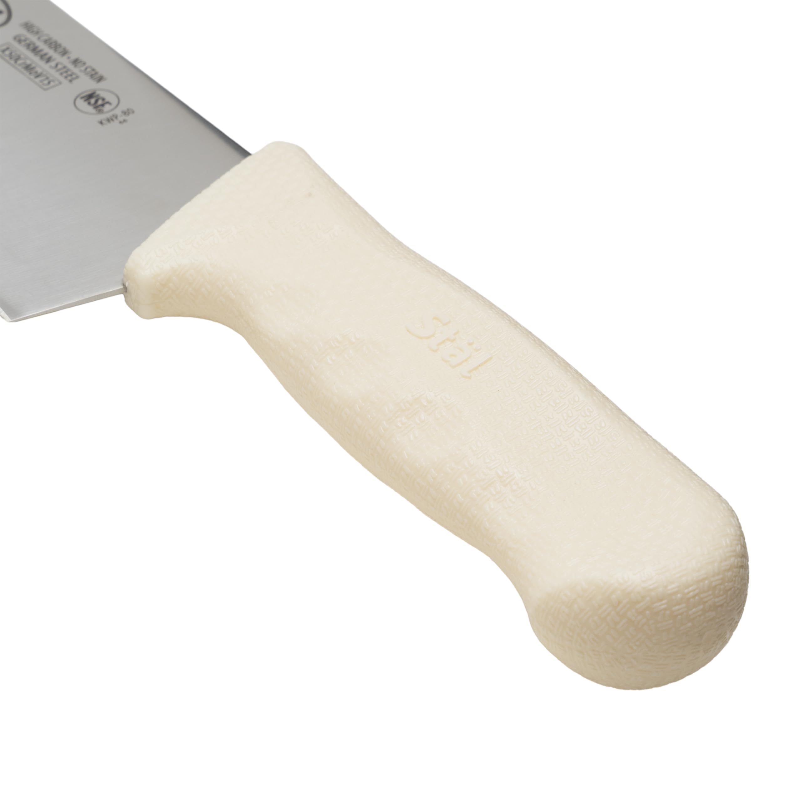 Winco Cuchillo De Chef De Grado Comercial De 8 Pulgadas Con Hoja De Acero Aleman Azul