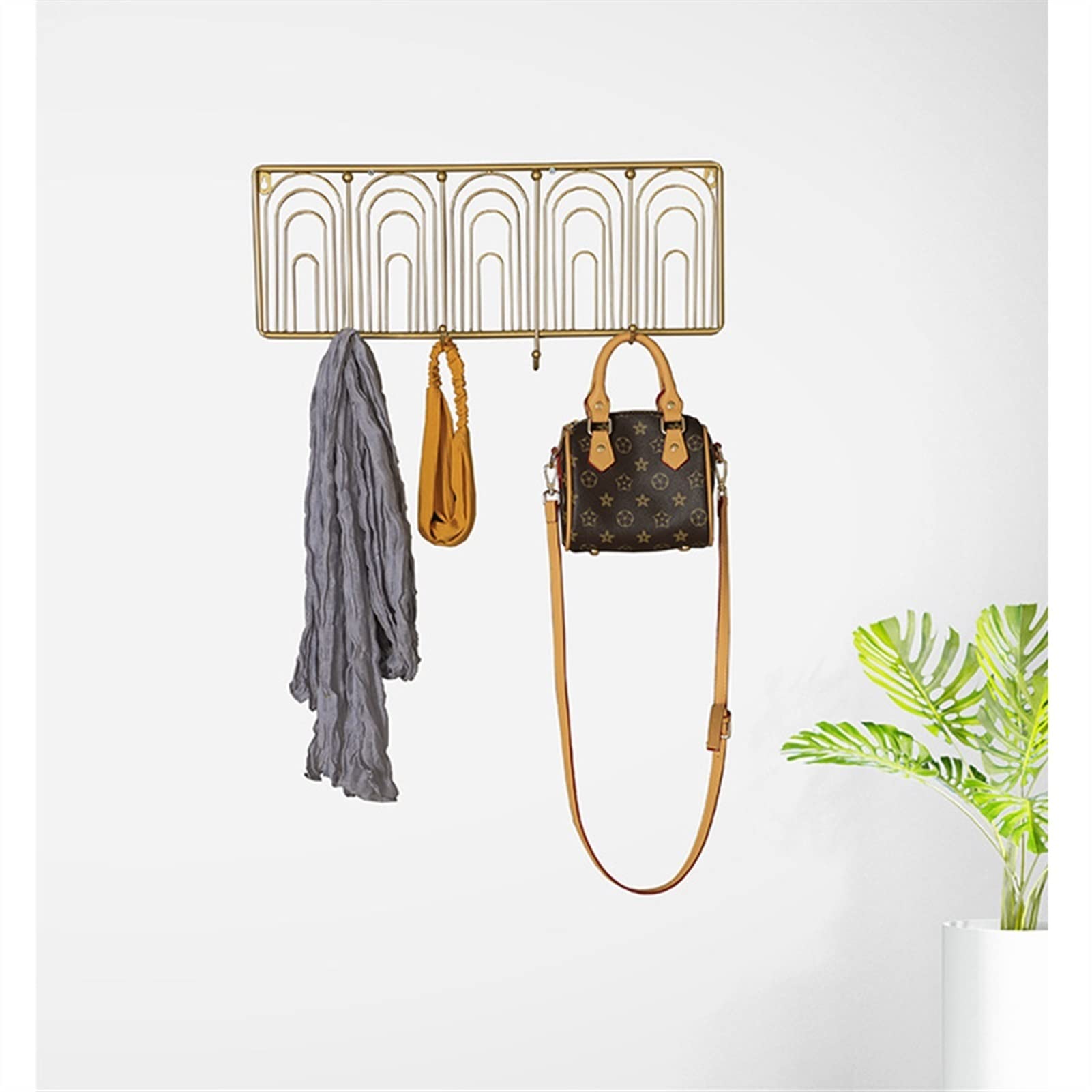 Kleiderbügel Wandhalterung Wand Anhänger Kreative Goldene Papierklammer Kleidung Hut Haken Kreative Veranda Garderobe Schlafzimmer Metall Dekorative Kleiderbügel Huthaken und Kleiderhaken
