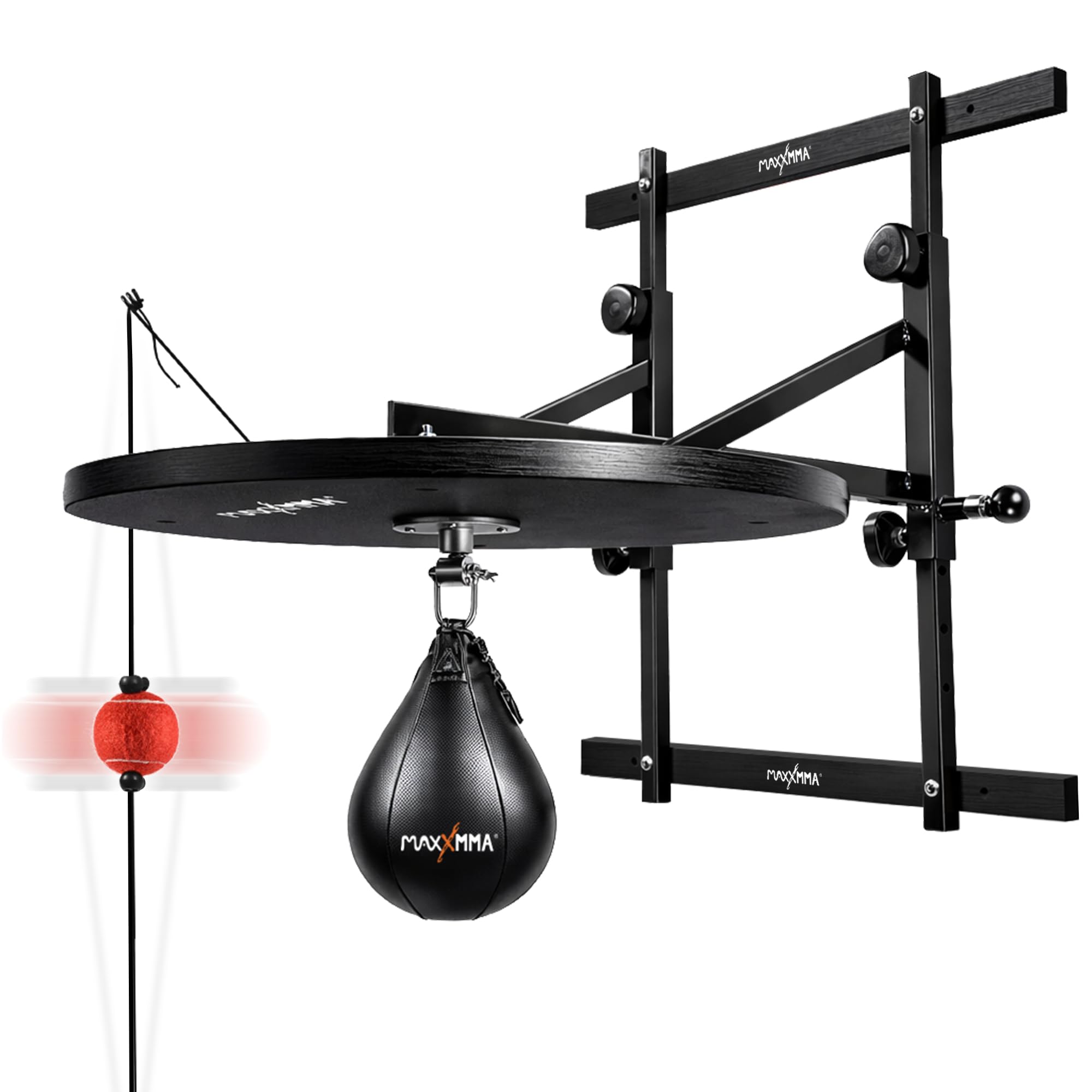 MaxxMMA Plate-forme réglable pour sac lourd + balle de réaction